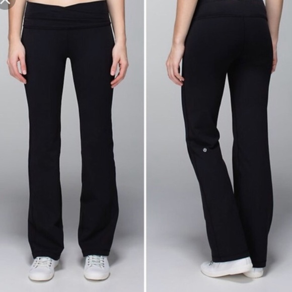 Lululemon Black Straight Leg Yoga Pants 